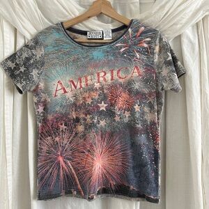 Vintage 90’s 'America' Fireworks Graphic Tee